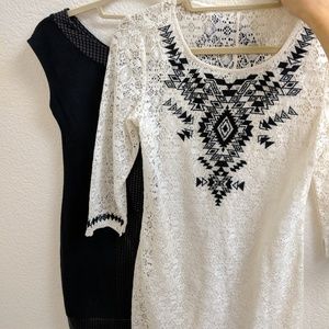 2 Express XS Cocktail Dresses in Black and White